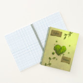 Vintag Green Floral Heart School Notebook Notizblock (Innenseite)