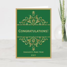 Vintag Green Gold Glam Herzlichen Glückwunsch Absc Karte