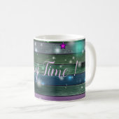 Vintag Green Happy Time Kaffeetasse (VorderseiteRechts)