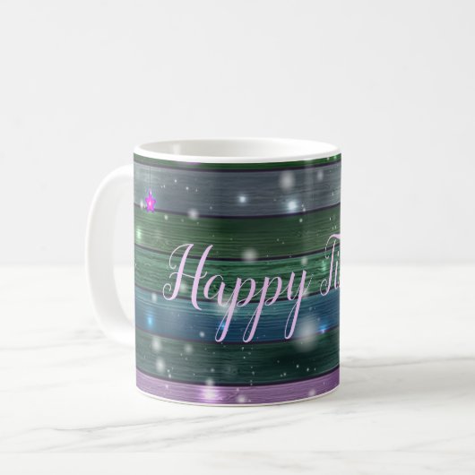 Vintag Green Happy Time Kaffeetasse (Vorderseite Links)