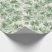 Vintag Green Holly Decoupage Geschenkpapier (Ecke)