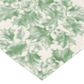 Vintag Green Holly Pattern Tischdecke (Schrägansicht)
