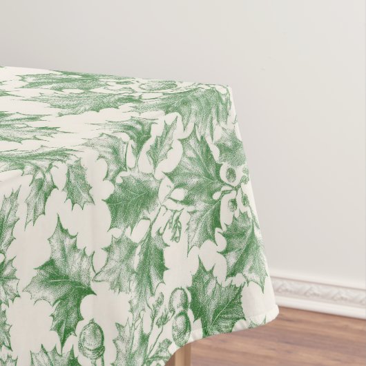Vintag Green Holly Pattern Tischdecke (Beispiel)