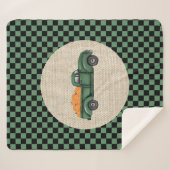 Vintag Green Pumpkin Truck Sherpa Blanket Sherpadecke (Vorderseite (Horizontal))