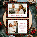 Vintag Green Red Tartan Kariertes Foto Weihnachten<br><div class="desc">Senden Sie herzliche Wünsche in dieser Urlaubssaison mit dem Vintagen Green Red TartanPlaid Foto Merriest Christmas Holiday Card. Mit einem charmanten, grünen Gingham-karierten Muster und einem beliebten Foto verbindet diese Karte zeitlose Eleganz mit festlichem Beifall. Ideal, um Freunden und der Familie Freude zu bereiten und den gemütlichen Weihnachtsgeist auf stilvolle...</div>