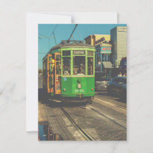 Vintag Green San Francisco Streetcar Postkarte