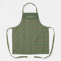 Vintag Green William Morris Floral Name