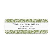 Vintag Green Willow Verlasse Rücksendeadresse (Vorne)