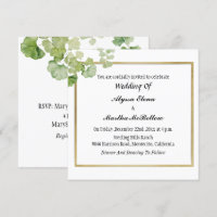 Vintag Greenery Watercolor Lesbian Wedding