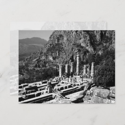 Vintag Griechenland Delphi Apollo Temple Postkarte (Vorne/Hinten)