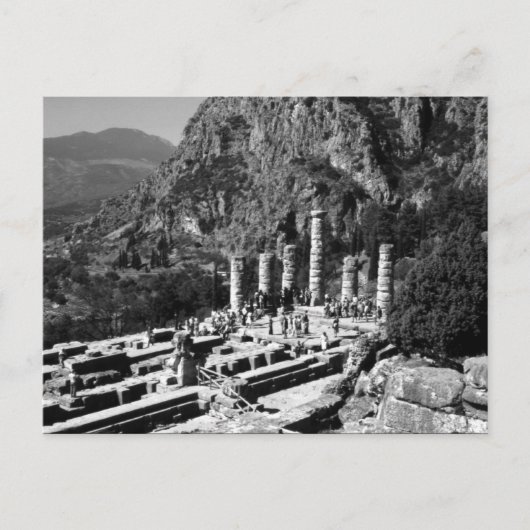 Vintag Griechenland Delphi Apollo Temple Postkarte (Vorderseite)