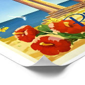 Vintag Griechenland Reisen Leinwand Poster (Ecke)