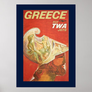 Vintag Griechenland Reiseplakat Poster