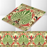 Vintag Griechisch Frieze Pattern Fliese<br><div class="desc">Dies ist ein digital erweiterter Druck,  der aus einer antiken griechischen Fries-Design Vintage Illustration abgeleitet wurde. Sie können die Hintergrundfarbe anpassen.</div>
