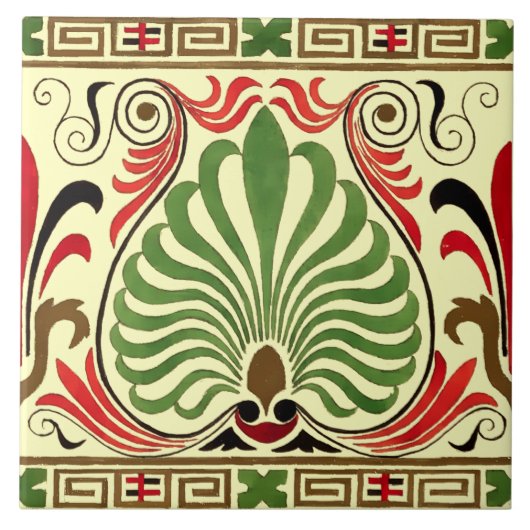 Vintag Griechisch Frieze Pattern Fliese (Vorderseite)