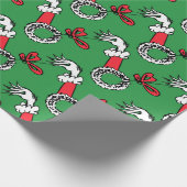 Vintag Grinch Weihnachtsmuster Geschenkpapier (Ecke)