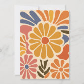 Vintag Groovy Boho Beachy Fun Vibes Wedding Einladung (Rückseite)