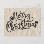 Vintag Groovy Frohe Weihnachten Postkarte (Vorderseite)