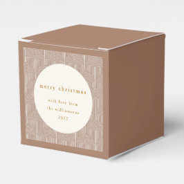 Vintag Groovy Geometric Lines Custom Christmas Geschenkschachtel