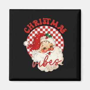 Vintag Groovy Santa Claus Weihnachten Vibes Kinder Magnet