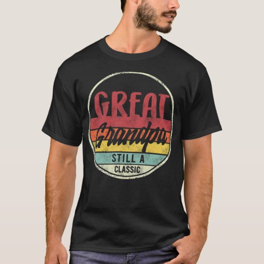 Vintag Großgroßvater Klassische Großreifen T-Shirt (Vorderseite)