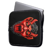 Vintag Growling Krampus Laptopschutzhülle (Vorderseite Links)