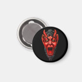 Vintag Growling Krampus Magnet (Vorderseite/Rückseite)