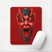 Vintag Growling Krampus Mousepad (Mit Mouse)
