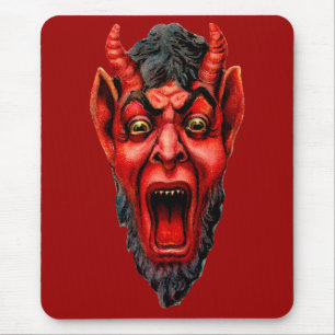 Vintag Growling Krampus Mousepad