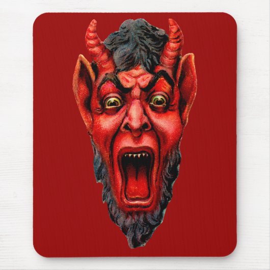Vintag Growling Krampus Mousepad (Vorne)