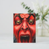 Vintag Growling Krampus Postkarte (Stehend Vorderseite)