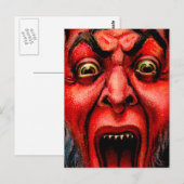 Vintag Growling Krampus Postkarte (Vorne/Hinten)