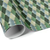 Vintag-grün-beige geometrisches St Patrick-Muster Geschenkpapier (Rolleneckpunkt)