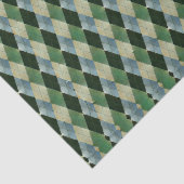Vintag-grün-beige geometrisches St Patrick-Muster Seidenpapier (Ausschnitt)