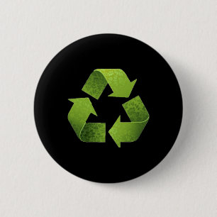Vintag-grün Gerecycelt Symbol Novelty Earth Day Re Button