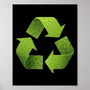 Vintag-grün Gerecycelt Symbol Novelty Earth Day Re Poster
