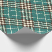 Vintag grün Kariert Geschenkpapier (Ecke)