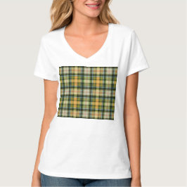 Vintag-grün-orange St Patrick kariertes Muster T-Shirt