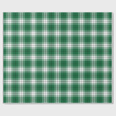 Vintag-grün Schwarz-Weiß rustikale tartan kariert Geschenkpapier (Flach)