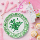 Vintag grün und weiß pappteller (Party)