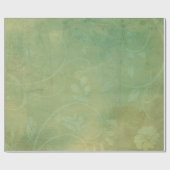 Vintag grüne geblüht Textur Geschenkpapier (Flach)