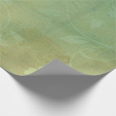 Vintag grüne geblüht Textur Geschenkpapier (Ecke)