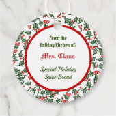 Vintag-Grüne Holle mit dem benutzerdefinierten Tag Geschenkanhänger (Vorderseite)