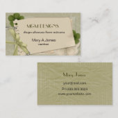 Vintag grüne Limone Visitenkarten Visitenkarte (Vorne/Hinten)