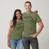Vintag grüne Lizard Print T-Shirt (Unisex)
