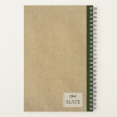 Vintag-grüne Mangostanteil Personalisierte Zusamme Notizblock (Rückseite)