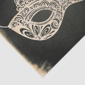 Vintag Grüne Perle Masquerade Maske Elegantes Part Seidenpapier (Ausschnitt)