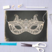 Vintag Grüne Perle Masquerade Maske Elegantes Part Seidenpapier (Handwerk)