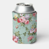 Vintag grünes Blumendesign Dosenkühler (Kanne Rückseite)