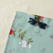 Vintag grünes Blumendesign Strandtuch (Beispiel)
